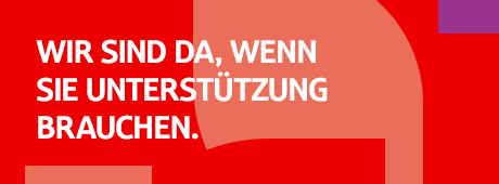 "Wir sind da, wenn Sie Unterstützung brauchen." - Textbox | Sparkasse Hannover